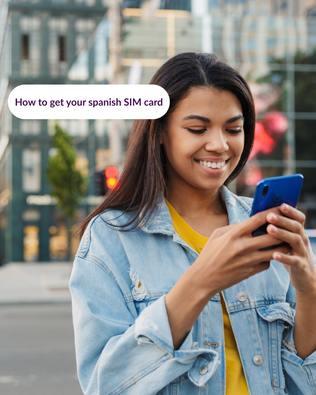 Picture of someone on their phone using a SIM Card